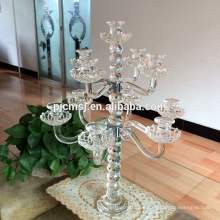 Candelabros de cristal de la boda para la decoración de la mesa